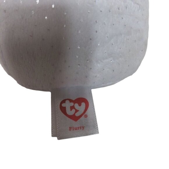 Ty Beanie Boo Flurry Christmas Snowman Glitter Plush Stuffed Animal 2019 11.5" - Picture 5 of 6
